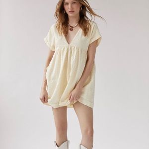 UO Serendipity Linen Babydoll Dress - L